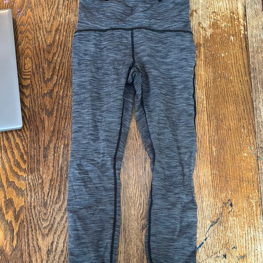 Lululemon Athletica Gray Leggings High Waist Compression